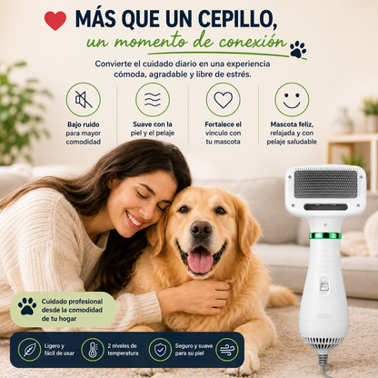 FurFresh™  Cepillo Secador para Mascotas