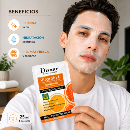 Mascarilla Facial Con Acido Hialuronico