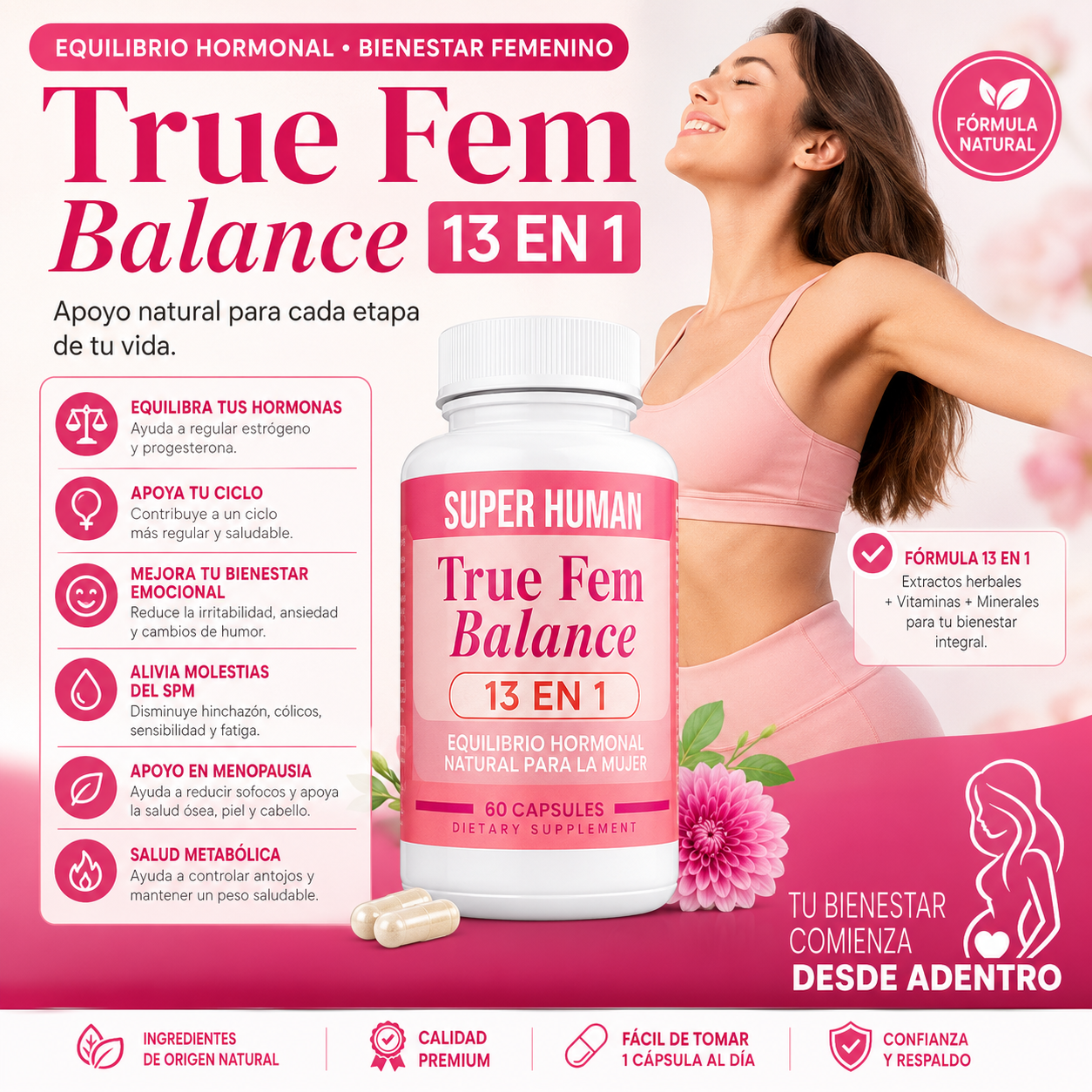 TRUE FEM EQUILIBRIO HORMONAL 60 CAP